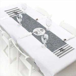 Big Dot of Happiness We Still Do - 25th Wedding Anniversary - Petite Anniversary Party Paper Table Runner - 12 x 60 inches - 1 of 4