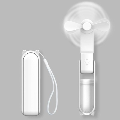 thumbnail image 2 of Portable Silent Mini Bladeless Fan With Clip - 3 Speeds, USB Rechargeable, Hands-Free For Shirt, Office, Travel, Gift (Pink) 2 of 14