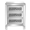Karl Home 3-Drawer Silver MDF (Medium-Density Fiberboard) 17.72in. W Nightstands - 3 of 4
