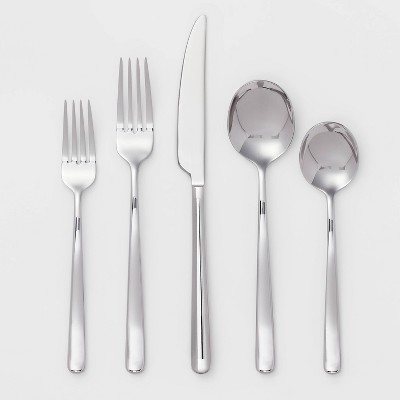 20pc Stainless Steel Greenville Mirrored Silverware Set - Threshold™