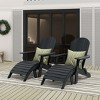 WestinTrends Tuscany HIPS Outdoor Patio Folding Adirondack Chairs with Ottomans (4-Piece Conversation Set) - 2 of 4
