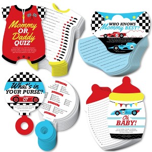 Big Dot of Happiness Let's Go Racing - Racecar - 4 Race Car Baby Shower Games - 10 Cards Each - - Gamerific Bundle - 1 of 4