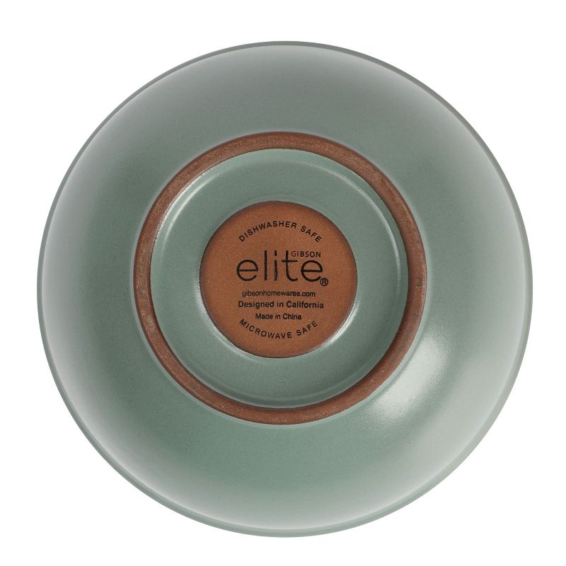 Gibson Elite Dumont 4 Piece Terracota Bowl Set in Green, 5 of 9