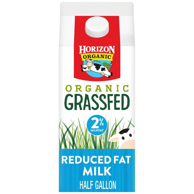 Horizon Organic 2% Reduced Fat Grassfed Milk - 0.5gal, 1 of 9