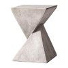 LeisureMod Side Table Square Fiberstone Night Stand Accent Table Glint Series - 2 of 4