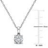 CREATED FOREVER | Sterling Silver 1 CT TW Oval Lab-Grown Diamond Pendant with Chain, 18 inch- - Multiple Carat Size Options - 3 of 3
