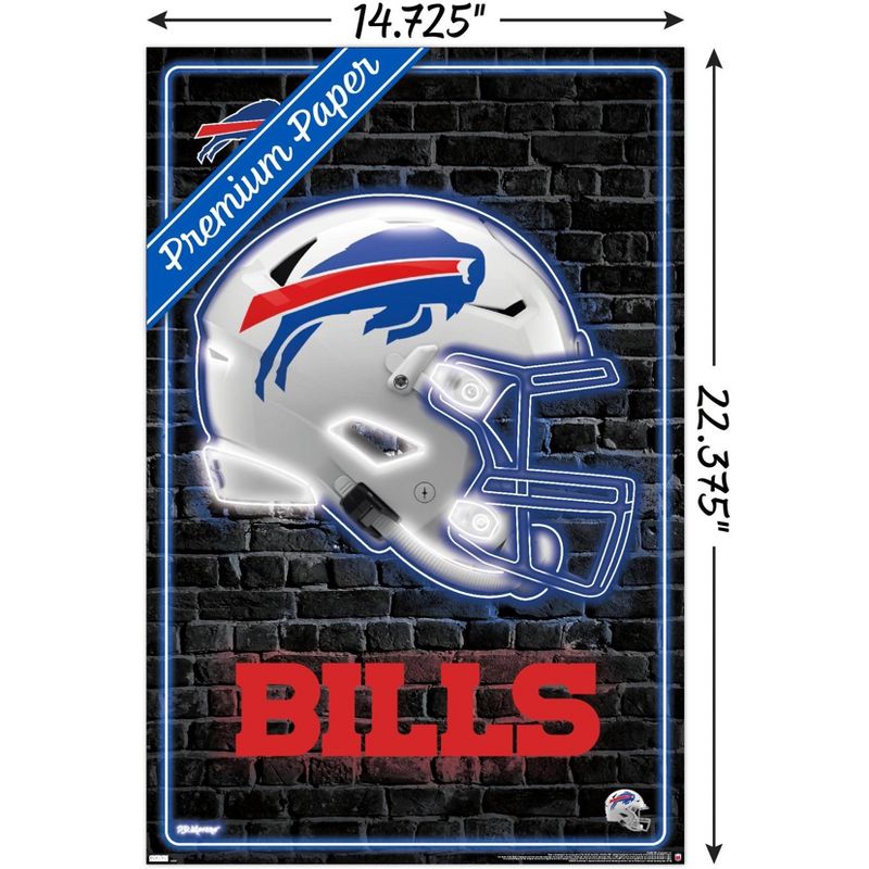 Trends International NFL Buffalo Bills - Neon Helmet 23 Unframed Wall Poster Prints, 3 of 7