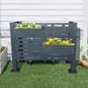 SEVOBAL Garden Fences and Gates Metal Privacy Fence Cover, Suitable for Conceal Air Conditioning Unites for Outdoor Units, Black, 40.25"*20.25"*30" - 2 of 4