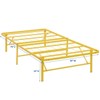 Modway Horizon Twin Bed Frame – Stainless Steel Platform in Bright Yellow Finish, Modern Youth or Guest Bedroom Accent - 2 of 4