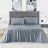King Size 4 Piece Sheet Set, Bamboo Fiber Soft Comfy Breathable Bed Sheets Set Wrinkle-Free Hotel Bedding Bed Sheets Pillowcase Set with 16" Pockets - 2 of 4
