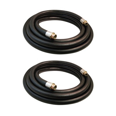 Apache 3/4 Inch Diameter 10 Foot Length Farm Fuel Gasoline Oil Diesel Tractor Transfer Hoses for Personal and Professional Use, Black (2 Pack)