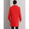 Lars Amadeus Men's Notched Collar Double Breasted Long Winter Coat - 3 of 4