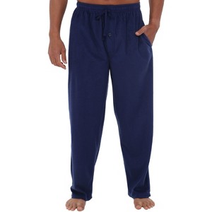 ADR Men's Soft Plush Fleece Pajama Pants, Warm Long Lounge Bottoms - 1 of 4