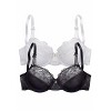 Women's 2 Pk Floral Detail Underwire Bras - LASCANA - 4 of 4