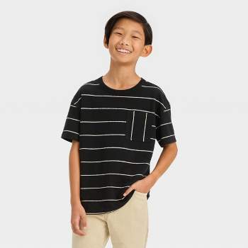 Boys' Short Sleeve Textured Striped T-Shirt - Cat & Jack™