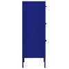 vidaXL Navy Blue Storage Cabinet - 16.7"x13.8"x40" - Steel Material - Extendable Drawers - Industrial Style - Adjustable Levellers - 4 of 4