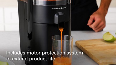 Compact Black Stainless Steel Electric Juice Extractor