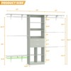 Aheaplus 4.75-8FT Closet System with Wooden Drawers & Cube Storage Organizer - Cyan - 3 of 4
