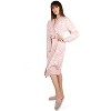 Memoi Women's Leopard Print Cozy Knit Short Long-Sleeve Robe - 2 of 4
