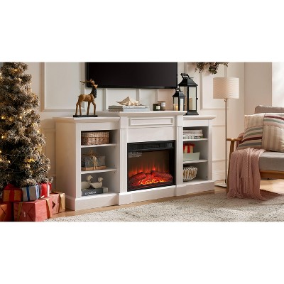 NicBex TV Stand for 65 Inch TV with Large Storage Cabinet,TV Entertainment Center with 23 Inch Fireplace Insert,TV Console Table for Living Room