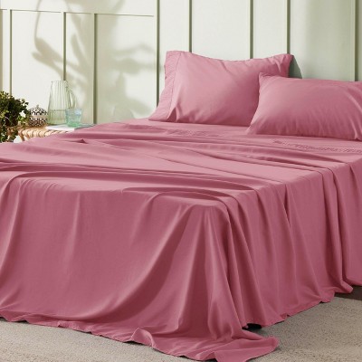 Queen Sheet Set - 4 Pieces Soft Queen Size Sheets - Breathable & Cooling - Hotel Luxury - Easy Care Polyester Microfiber Bedding for Women, Men, Geran