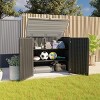 Large 48 Cu. Ft. Outdoor Storage Shed - Heavy-Duty Weather-Resistant Resin Tool Shed in Black for Lawn Mowers, Garbage Cans & Garden Tools - Black - 4 of 4