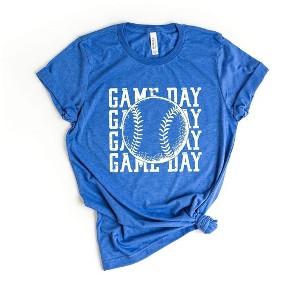 Simply Sage Market Women's Distressed Game Day Baseball Short Sleeve Graphic Tee - 1 of 4