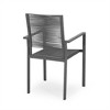 SKRAN Set of 2 Outdoor Modern Aluminum Dining Chair with Rope Seat  for Patios, Balconies and Courtyards, Gray and Dark Gray - 4 of 4