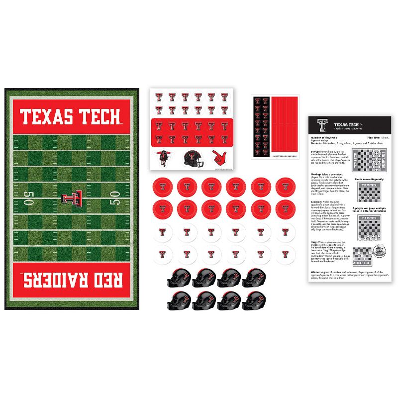 MasterPieces Officially licensed NCAA Texas Tech Red Raiders Checkers Board Game for Families and Kids ages 6 and Up, 3 of 7