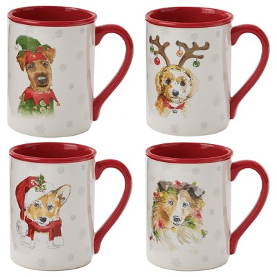 Park Designs Holiday Paws Mug Set - Red