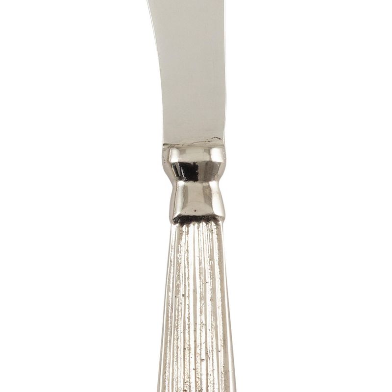 Saro Lifestyle Ribbed Cocktail Knife, Silver (Set of 4), 3 of 5