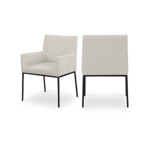 Meridian Furniture,Reeves Chenille Fabric Dining Chair, Set of 2 - 1 of 4