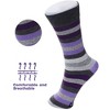 Alpine Swiss Mens Dress Socks 6 Pair Crew Sock Cotton Dress Socks for Men Solid Ribbed Argyle Pattern Multicolor Fun Designs - 3 of 4