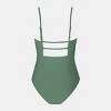 Women's Shirred Strappy Cutout One Piece Swimsuit -Cupshe - 4 of 4