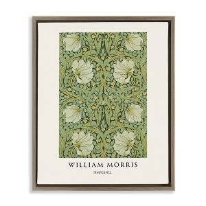 Stupell Industries William Morris Symmetrical Pimpernel Floating Frame Canvas Art - 1 of 4