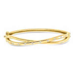 Ross-Simons 0.25 ct. t.w. Lab-Grown Diamond Crisscross Bangle Bracelet ...