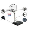 Portable Poolside Basketball Hoop Swimming Pool 3.1ft to 4.7ft Height-Adjustable Basketball System Goal Stand for Kids - 4 of 4