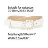 INSPIRE CHIC Women's Pearl Skinny Faux Leather Adjustable Pin Buckle Jeans Dresses Pants Waistband Belt 75-90cm/29.53"-35.43" - 3 of 4