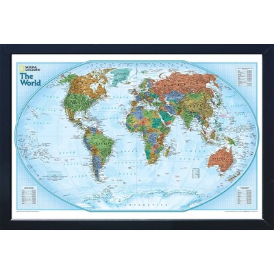 Extra Large National Geographic Magnetic Travel Map World Explorer - Home Magnetics