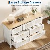 Fluted Dresser for Bedroom with 7 Drawers,Modern Chest of Drawers,Wooden Dresser TV Stand,Closet Clothes Storage Organizer for Living Room,Hallway - 3 of 4