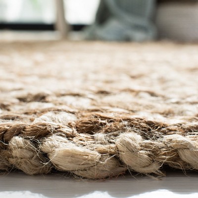 Chevron Fringe Hand-Knotted Jute Area Rug - 2'6" x 4', Bleach & Natural