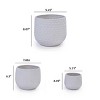 Set of 3 Modern Round Ceramic Planter Pots with Drainage Hole, Matte Ceramic Flower Pots for Windowsills, Patio, or Garden–The Pop Home - 4 of 4