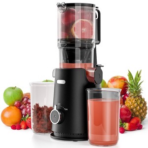 Aeitto Premium Cold Press Juicer - 4.5 XL Wide Mouth for Whole Fruits, 90% Yield Slow Masticating Technology, BPA-Free for Healthier Juice (Black) - 1 of 4