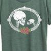 Women's - Instant Message - Human And Cat Skull Short Sleeve Graphic T-Shirt - 2 of 4