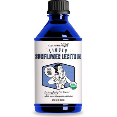 Legendairy Milk Liquid Sunflower Lecithin Lactation Vegan Supplement - 12 fl oz