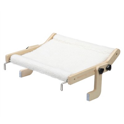 Gulches Cat Window Perch for Indoor Cats, Plush Cat Hammock, Window Seat Bed Shelf No Drilling No Suction Cup, Wood