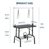 GustoWave Dog Grooming Table 46'' Portable Adjustable Height Trimming and Drying Table with Noose and Mesh Tray, Supports Up to 330LBS - 2 of 4