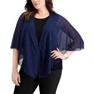 S.L. Fashions Womens Multi-Wear Shawl Sweater, navy, 4X : Target