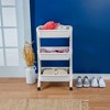 Sterilite 3 Tier Utility Cart Portable Storage Open Bin Organizer with 360 Degree Smooth Rolling Caster Wheels, Supports 10 lb Per Tier, White, 9-Pack - 4 of 4