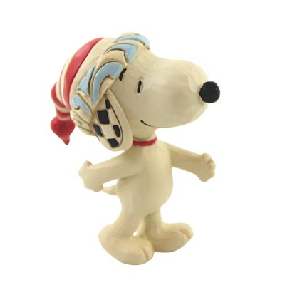 Jim Shore 3.0" Snoopy Mini Wear Red White Hat Christmas  -  Decorative Figurines